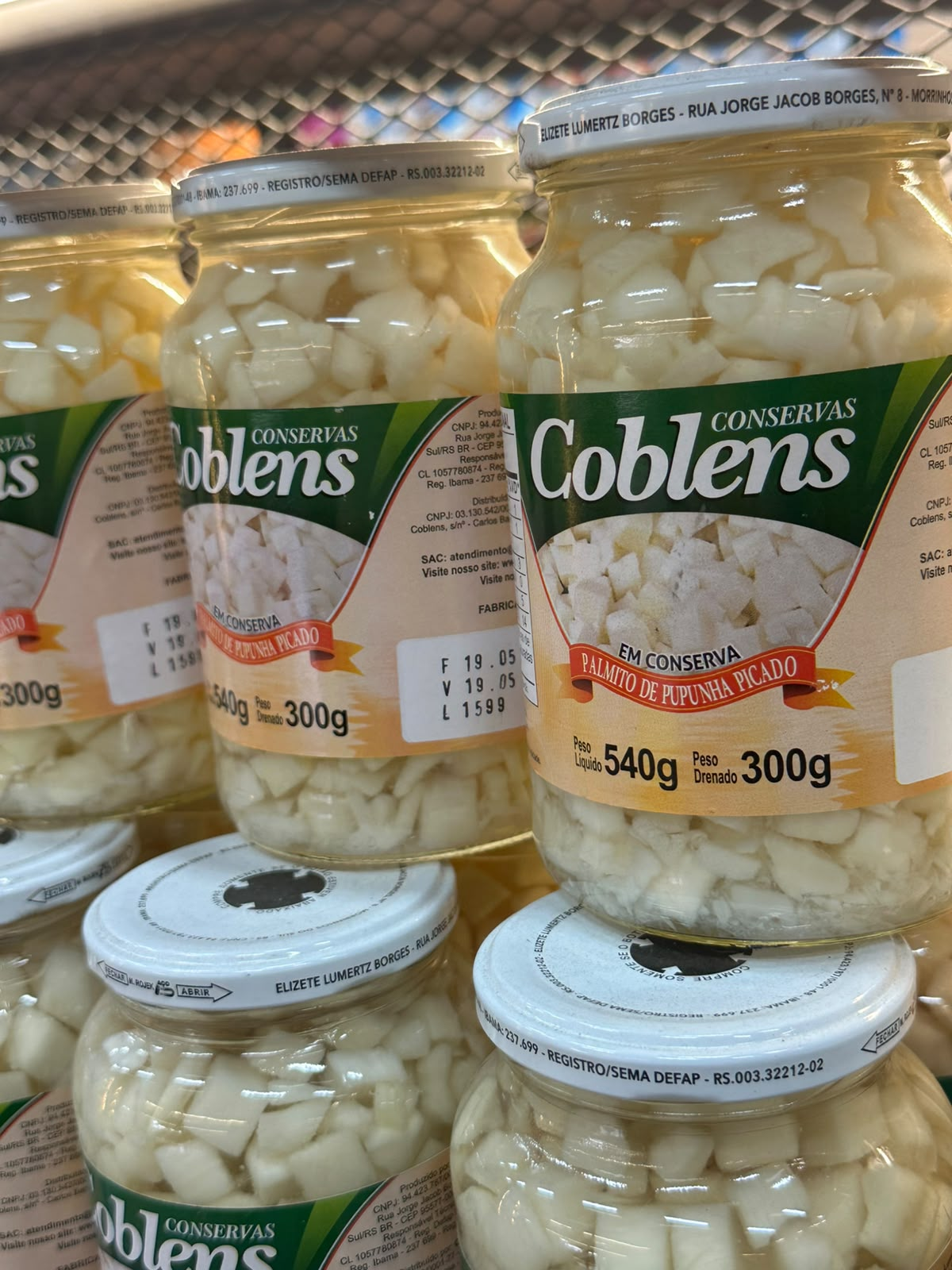 Palmito de Pupunha Picado Coblens